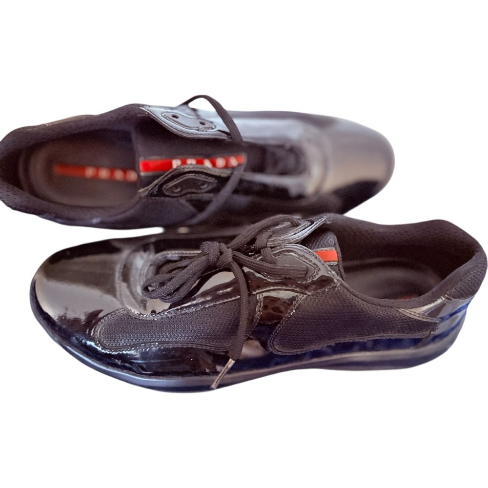 Prada Black Sneakers Sleek Design Comfortable Fit